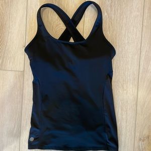 Athleta Black Halter Tank Top with Built-in Bra